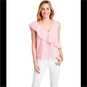 Vineyard Vines Seersucker Ruffle Top
